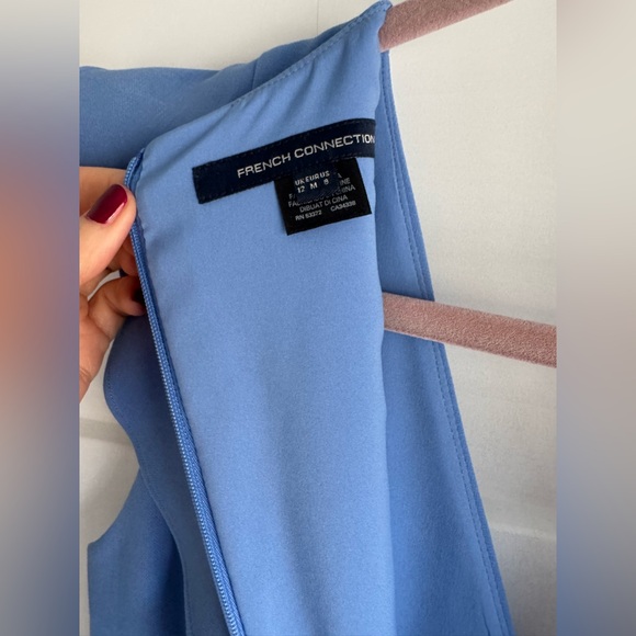 French Connection Blue Ruffle Mini Dress - Picture 4 of 7